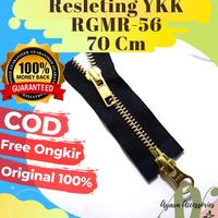 Gambar RESLETING ZIPPER SLETING JAKET YKK GOLD 2 KEPALA NO 5 EMAS PANJANG 70 dari jamishoopp undefined 1 Tokopedia