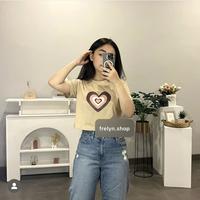 Gambar kaos Crop Top baju Santay Dirumah Tshirt Motif Fashion Korean Style - 1 dari fretty carolina shop undefined 3 Tokopedia