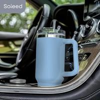 Gambar SOLEED Tumbler Quencher Vacuum Insulated Car Mug Straw 1200mL YQ-A13 - Biru dari Rena Serdipad undefined 5 Tokopedia