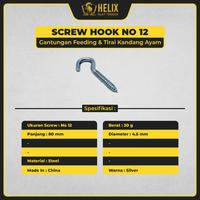 Gambar Screw Hook 12 Sekrup Ulir Gantungan Pulley Handwinch Kandang Ayam Kayu dari Helix Alat Ternak undefined 3 Tokopedia