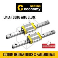 Gambar Linear Guide Wide Block (Custom Ukuran Block & Panjang Rail) - C-HLGW30-400 dari Misumi Indonesia undefined 1 Tokopedia