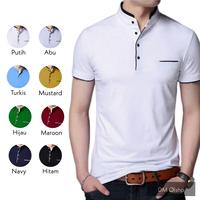 Gambar Kaos Polo Shanghai Pria Slim Fit Pendek Polos Putih - S dari dmcollectionstore undefined 1 Tokopedia