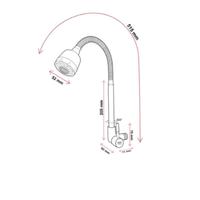 Gambar Kran Dapur Cuci Piring / Keran Air Stainless Fleksibel - tuas samping dari WinNerM.O.S Sanitary undefined 4 Tokopedia