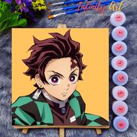 Gambar Paint by Number Anime Demon Slayer Kimetsu no Yaiba Nezuko Tanjiro Inosuke Zenitsu Kanao - DIY Kit Melukis Kanvas 20x20 cm Lengkap Frame - Siap Lukis / Canvas Painting Kit - 01 dari Infinity Art_NEW undefined 3 Tokopedia