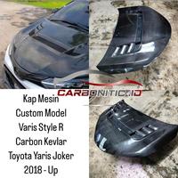 Gambar Kap Mesin Custom Model Varis Style R Toyota Yaris Joker 2018 - Up Carbon Kevlar Asli dari Carbonitic id undefined 1 Tokopedia