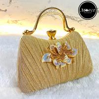 Gambar TAS WANITA CLUTCH IMPORT TAS PESTA WANITA TAS KONDANGAN TAS PESTA UNIK IMPORT TERBARU - Rose Gold dari Maple Star Collection undefined 1 Tokopedia