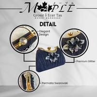 Gambar TAS WANITA CLUTCH IMPORT TAS PESTA WANITA TAS KONDANGAN TAS PESTA UNIK IMPORT TERBARU - Rose Gold dari Maple Star Collection undefined 3 Tokopedia