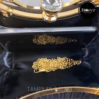 Gambar TAS WANITA CLUTCH IMPORT TAS PESTA WANITA TAS KONDANGAN TAS PESTA UNIK IMPORT TERBARU - Rose Gold dari Maple Star Collection undefined 5 Tokopedia