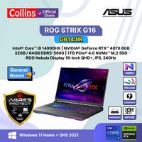 Gambar ASUS ROG Strix G16 G614JIR i9-14900HX 1T RTX4070 16"QHD+ 240Hz W11 OHS - RAM 32GB dari Collins Official undefined 1 Tokopedia