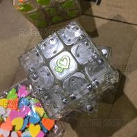 Gambar Rubik Magnetic 3x3 Transparant - Magic Cube Magnet 3 Layer (with 6 Warna Love) Speed Magic Block (Rotation Puzzle) - - (WITH MAGNET) dari evergreen2000 undefined 4 Tokopedia