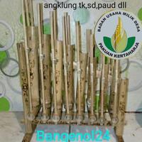 Gambar NEW TTD Angklung bambu 1 oktap mini 8 nada untuk anak sd,tk,paud (COD) bisa custom nama,sokolah/personal. dari TTD-STORE undefined 1 Tokopedia