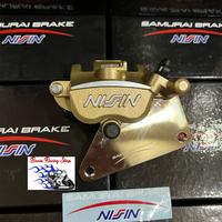 Gambar Kaliper Nissin Samurai 2Piston Depan Piringan 260mm & std Mio Old, Mio Sporty, Mio Soul J, Mio M3, X-Ride, Fino, Jupiter MX, Fazzio, Vega ZR, Vega New, Jupiter Z1 - Hitam, Std dari Bonia Racing Shop undefined 3 Tokopedia