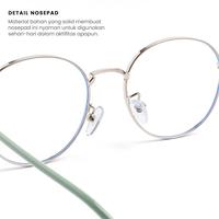 Gambar Kacamata Bulat Anti Radiasi Blueray Photocromic Minus Baca Frame Fashion Wanita Berrybarton 72761 - Grey, Frame Only  dari berrybarton.kacamata undefined 4 Tokopedia