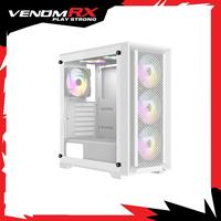 Gambar VenomRX Casing PC Aegon White ATX Tempered Glass 4x120mm ARGB Fan - Gatotkaca Electronics dari Gatotkaca Electronics undefined 2 Tokopedia