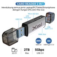 Gambar Card Reader Type C USB 3.0 Memory Card SD Card Micro SD 2TB OTG Adaptor High Speed 5Gbps 2 in 1 PX UCR30 dari PX Official Store undefined 3 Tokopedia
