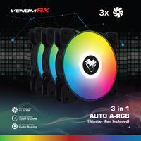 Gambar VenomRX Auto A-RGB Triple Fan Black (Master Fan Included) -Gatotkaca Electronics dari Gatotkaca Electronics undefined 1 Tokopedia