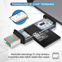 Gambar Card Reader Type C USB 3.0 Memory Card SD Card Micro SD 2TB OTG Adaptor High Speed 5Gbps 2 in 1 PX UCR30 dari PX Official Store undefined 4 Tokopedia