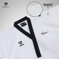 Gambar Seragam Poomsae Dobok Taekwondo Senior Pria Taekwondo Hook Kerah Hitam - POOMSAE SENIOR, 160 dari Indofight undefined 4 Tokopedia