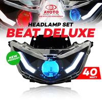 Gambar 0HEADLAMP REFLEKTOR FULL SET BEAT DELUXE BILED PROJECTOR 2INCHI 40WATT AYOTO PLUG - Blue dari IrpinAcc2 undefined 1 Tokopedia
