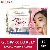 Gambar [1 Renceng/ 12 PCS] Fair & Lovely / Glow & Lovely FACIAL FOAM Derma Glow Sachet dari BEDAK 8 undefined 1 Tokopedia