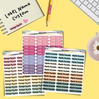 Gambar [180 PCS] LABEL NAMA CUSTOM MURAH / STICKER NAMA CUSTOM - LBN-01 dari SAKASTORE.ID undefined 1 Tokopedia