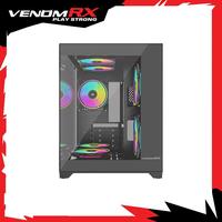 Gambar VenomRX Casing PC Daemon Continental S5 Black M-ATX Tempered Glass - Gatotkaca Electronics dari Gatotkaca Electronics undefined 3 Tokopedia