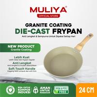 Gambar Muliya Wajan Penggorengan Anti Lengket Fry Pan Granite Series - 24 cm Olive dari Muliya Cookware undefined 1 Tokopedia