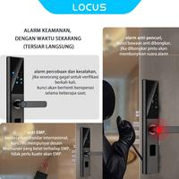 Gambar Locus L6 smart door lock sidik jari, kunci pintu digital,kunci pintar,  fingerprint/password/access card. semikonduktor 3D dan Algoritma Sidik Jari Keuangan dari FPC Swedia. alarm anti-pencuri - L6 SMART LOCK dari Locus Official Store undefined 5 Tokopedia