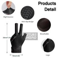 Gambar Golovejoy Sarung Tangan Billiard Anti Slip Design Breathable Glove Biliard XG67 Original Gloves Terbuka - HITAM SOLID, KIRI dari futurestoreid_NEW undefined 2 Tokopedia
