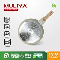 Gambar Muliya Wajan Penggorengan Anti Lengket Fry Pan Granite Series - 24 cm Olive dari Muliya Cookware undefined 3 Tokopedia