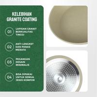 Gambar Muliya Wajan Penggorengan Anti Lengket Fry Pan Granite Series - 26 cm Olive dari Muliya Cookware undefined 5 Tokopedia