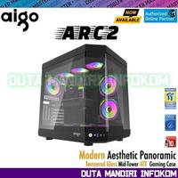 Gambar Aigo ARC2 - Luxury Exquisite Curved Tempered Glass Mid Tower ATX Gaming Case - Black Edition  dari Duta Mandiri Infokom undefined 2 Tokopedia