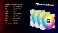 Gambar VENOMRX FAN AUTO ARGB 3-PACK WHITE (AA) 1x12cm MASTERFAN 2x12cm EXTRA FAN - Gatotkaca Electronics dari Gatotkaca Electronics undefined 2 Tokopedia