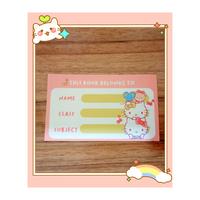 Gambar Label Stiker Buku Motif Sanrio ( Ecer 1 Pcs ) ukuran 9x5,5cm  / Label Nama Buku Pelajaran Sekolah Anak / Sanrio Aesthetic Theme Book Label / Label Cinnamorol Melody Kuromi Hello Kitty - SANRIO dari LittleKimsShop undefined 5 Tokopedia