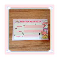 Gambar Label Stiker Buku Motif Sanrio ( Ecer 1 Pcs ) ukuran 9x5,5cm  / Label Nama Buku Pelajaran Sekolah Anak / Sanrio Aesthetic Theme Book Label / Label Cinnamorol Melody Kuromi Hello Kitty - SANRIO dari LittleKimsShop undefined 4 Tokopedia