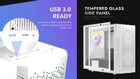 Gambar VENOMRX MATX CASE URRA WHITE Temper Glass 2x12CM ARGB Fan - Gatotkaca Electronics dari Gatotkaca Electronics undefined 2 Tokopedia