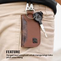 Gambar Dompet Stnk Pria Wanita Kulit Sapi Asli Premium Original Gantungan Kunci Mobil Motor Baron Keychain Wallet Car - Tan dari NobleHide undefined 5 Tokopedia