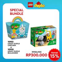Gambar (COD) LEGO DUPLO BUNDLE - 10953 MY FIRST UNICORN + 10930 TOWN BULLDOZER COD dari harunautama undefined 1 Tokopedia