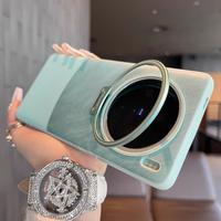 Gambar Metal Lens Bracket Block Color Leather Case for Vivo X100 X100S Pro X100pro Soft Phone Cover with Desktop Stand - Hitam, X100 dari Pear' Case undefined 1 Tokopedia