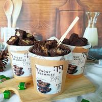 Gambar Brownies Fudgy Bites - Brownies Bucket - Almond dari nida99 olshop undefined 1 Tokopedia