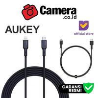 Gambar AUKEY CB-NCL1 Circlet CL 1m Nylon Braided USB-C To Lightning Cable (Black) dari CAMERA CO ID undefined 1 Tokopedia