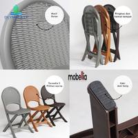 Gambar Kursi Lipat Olymplast/Kursi Teras/Kursi Santai/Kursi Makan Plastik/OFC - Abu-abu dari Goldstarplast undefined 4 Tokopedia