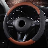 Gambar Sarung Stir Mobil Berbahan Kulit Sintetis Ukuran Diameter 38 CM - Hitam dari All Autoparts undefined 5 Tokopedia