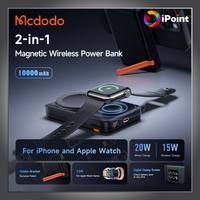 Gambar MCDODO Powerbank 20W 2 in 1 Magnetic Wireless Charger + Charger For Apple Watch 10.000 mAH with Kick stand and Digital Display dari Republik iOS undefined 5 Tokopedia