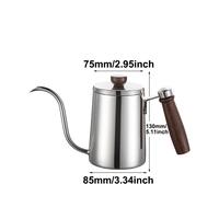 Gambar Teko Pitcher Kopi Drip Kettle Cup V60 Teko Leher Angsa Barista - 350ml+Tutup dari F1 Coffee Store undefined 4 Tokopedia