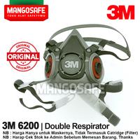 Gambar 3M 6200 Half Face Mask Reusable Respirator Masker Lab Cat Gas Kimia dari mangosafe undefined 1 Tokopedia