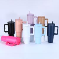 Gambar TUMBLER VIRAL JUMBO MUG CANGIR GAGANG MODERN 1.2 LITER THERMOS HANDLE KEKINIAN 40oz - Putih, POLOS dari Pinter Cetak undefined 1 Tokopedia