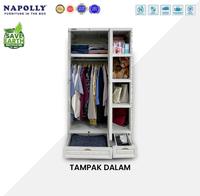 Gambar LEMARI PLASTIK NAPOLLY 3 PINTU MIDICAB GANTUNG CERMIN LACI [NAPBOX] - 3PINTU PUTIH dari FURNIDECO undefined 5 Tokopedia
