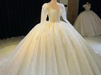 Gambar GAUN  PUTIH LENGAN PANJANG /WEDDING GOWN PERNIKAHAN /GAUN PERNIKAHAN - Putih, 3XL dari gaunweddingcom undefined 2 Tokopedia