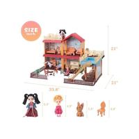 Gambar Dollhouse Girls Theme Dreamhouse Large Size With Light 2Story Villa 2 Dolls 7 Sets Of Furniture And Accessories Building Gift Ages 3 And Up dari zhafira333 undefined 3 Tokopedia